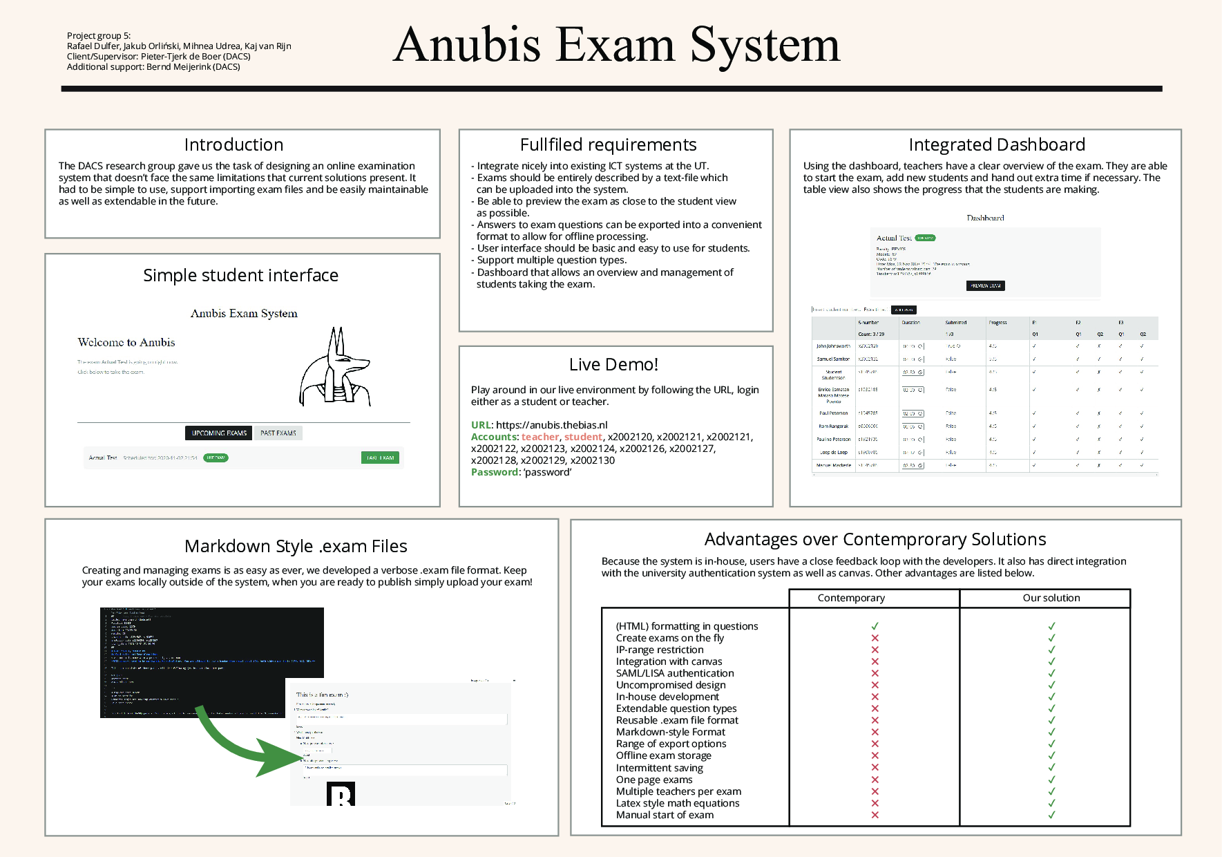 Poster, Anubis Examination System