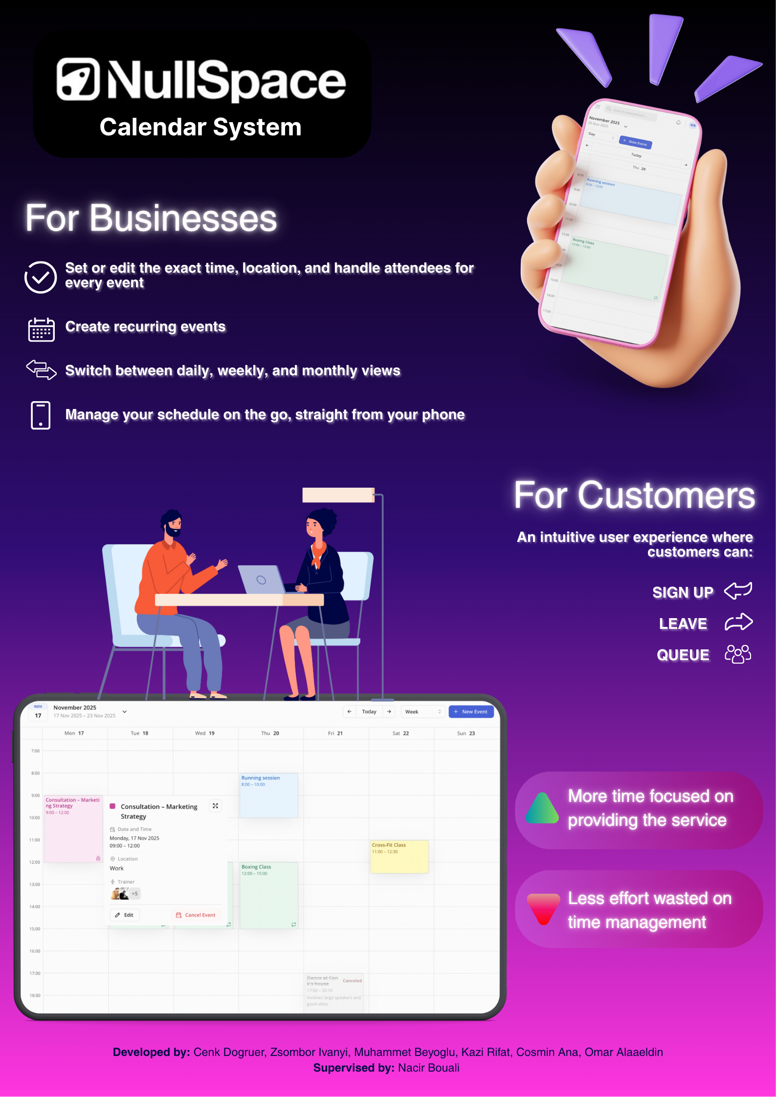 Poster, Building a Robust Scheduling & Calendar System