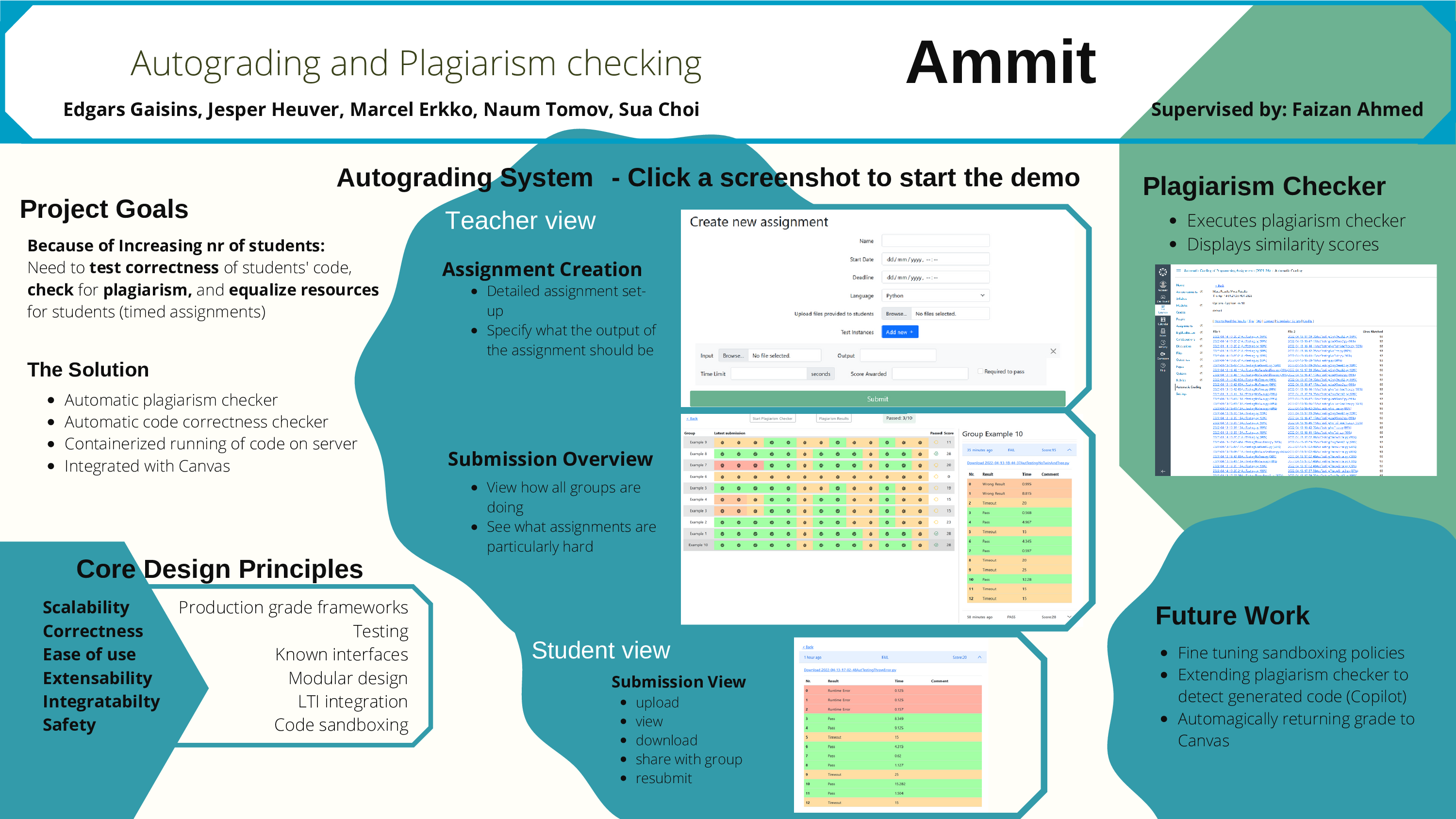 Poster, AMMIT - Automated grading and Plagiarism Checker